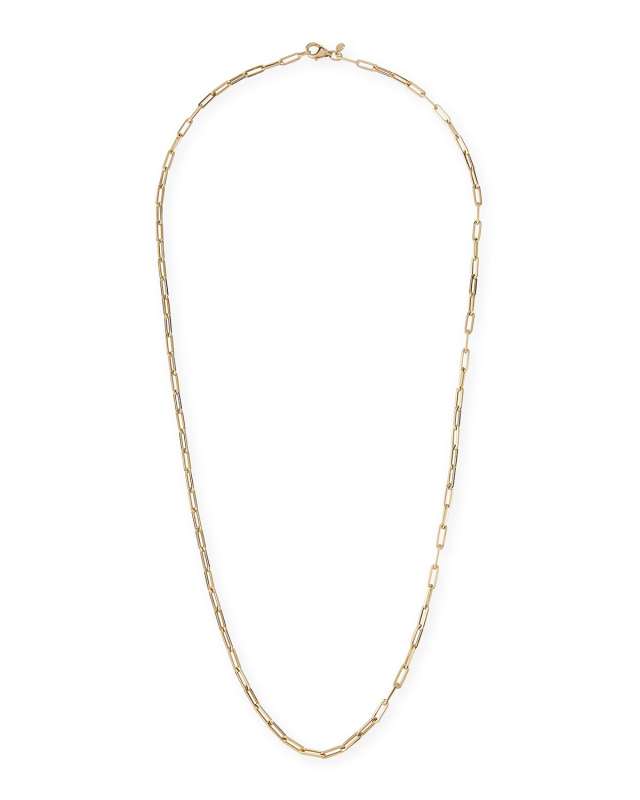 La Seta 14k Extra-Small Link Necklace, 24"L